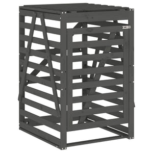 Mülltonnenbox Grau Kiefer Massivholz 84x90x128,5cm