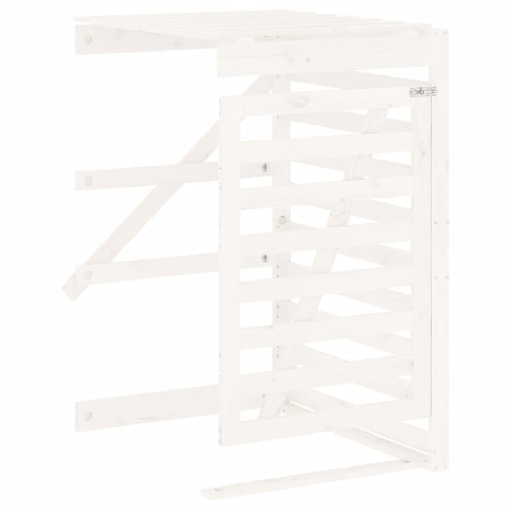 vidaXL Extension pour abri poubelles blanc bois de pin massif