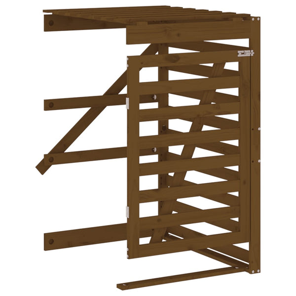 Mülltonnenbox Erweiterung Honigbraun Kiefer