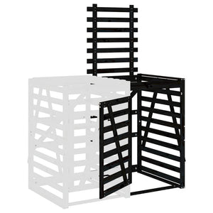 Mülltonnenbox Erweiterung Schwarz Kiefer Massivholz