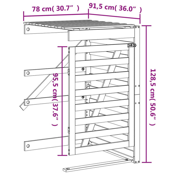 Mülltonnenbox Erweiterung aus Douglasienholz