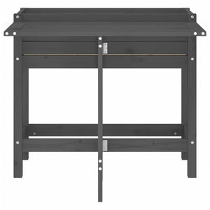 Pflanzkasten mit Klapptisch Grau Kiefer