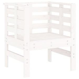 Gartenstühle 2er Set Kiefer Massivholz Weiß
