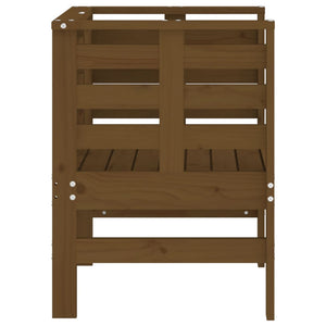 vidaXL Chaises de jardin 2 pcs Marron miel 61,5x53x71 cm Bois de pin massif