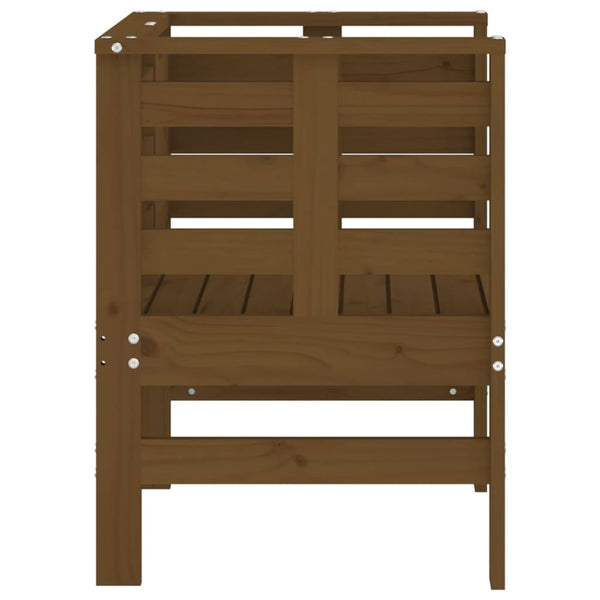 vidaXL Chaises de jardin 2 pcs Marron miel 61,5x53x71 cm Bois de pin massif