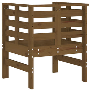 vidaXL Chaises de jardin 2 pcs Marron miel 61,5x53x71 cm Bois de pin massif