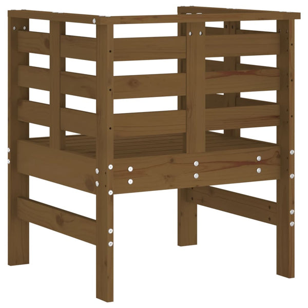 vidaXL Chaises de jardin 2 pcs Marron miel 61,5x53x71 cm Bois de pin massif