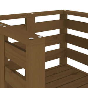 vidaXL Chaises de jardin 2 pcs Marron miel 61,5x53x71 cm Bois de pin massif