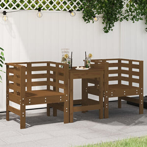 vidaXL Chaises de jardin 2 pcs Marron miel 61,5x53x71 cm Bois de pin massif