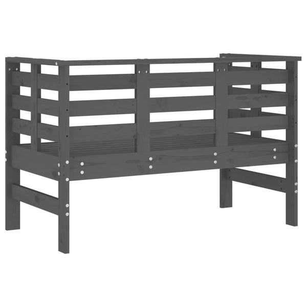 Graue Gartenbank Kiefer Massivholz 111,5 cm