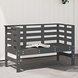 Graue Gartenbank Kiefer Massivholz 111,5 cm