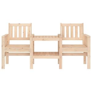 Gartenbank mit Tisch Kiefer Massivholz 2-Sitzer