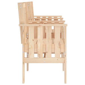 Gartenbank mit Tisch Kiefer Massivholz 2-Sitzer