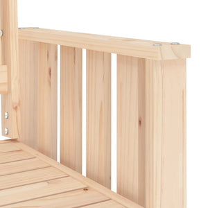 Gartenbank mit Tisch Kiefer Massivholz 2-Sitzer