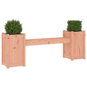 Gartenbank mit Pflanzkübeln aus Douglasie