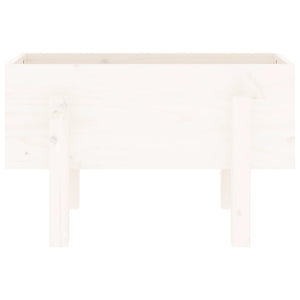 Weißer Pflanzkübel 62cm Kiefer Massivholz