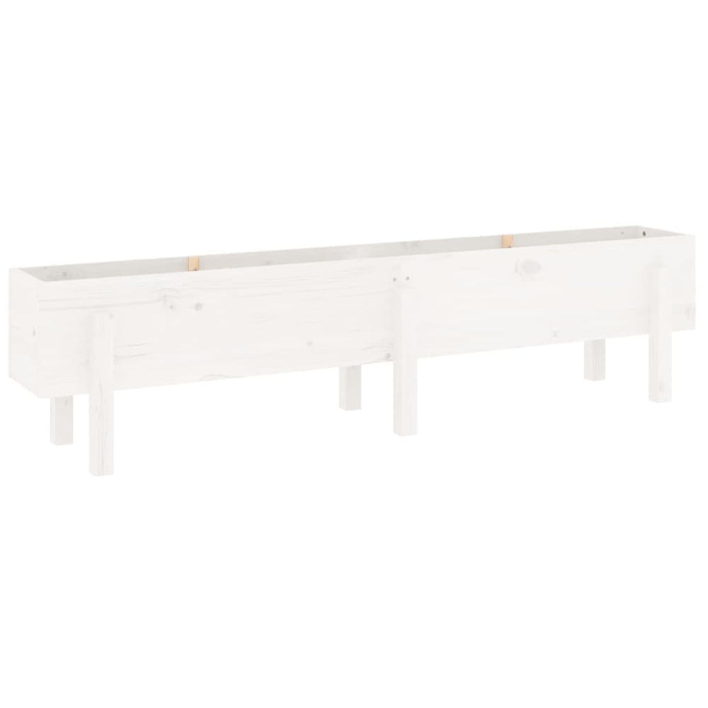 Hochbeet Weiß 160 cm Kiefer Massivholz