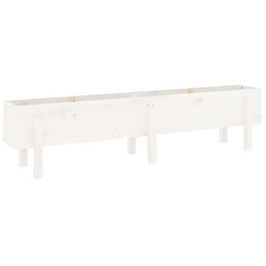 Hochbeet Weiß 160 cm Kiefer Massivholz