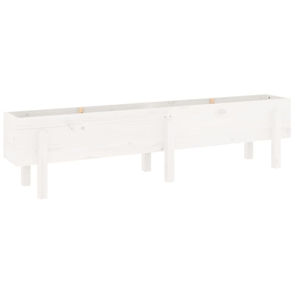 Hochbeet Weiß 160 cm Kiefer Massivholz