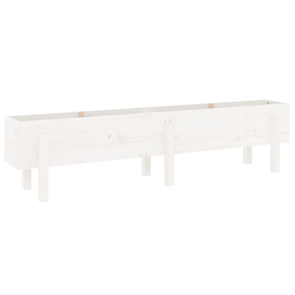 Hochbeet Weiß 160 cm Kiefer Massivholz