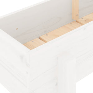 Hochbeet Weiß 160 cm Kiefer Massivholz