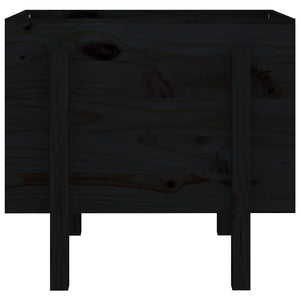 vidaXL Jardinière noire 62x50x57 cm Pin massif