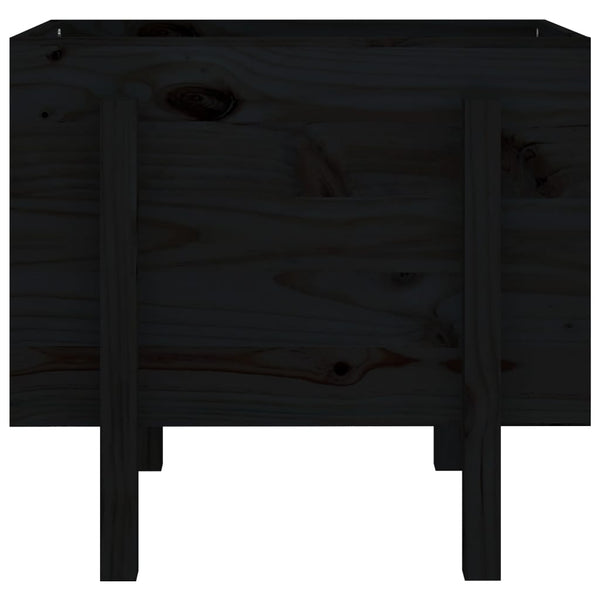 vidaXL Jardinière noire 62x50x57 cm Pin massif