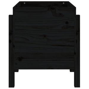 vidaXL Jardinière noire 62x50x57 cm Pin massif