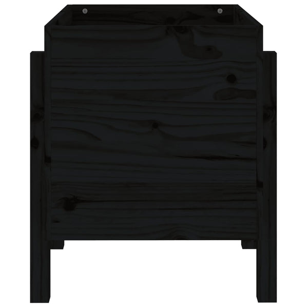 vidaXL Jardinière noire 62x50x57 cm Pin massif