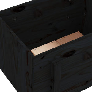 vidaXL Jardinière noire 62x50x57 cm Pin massif