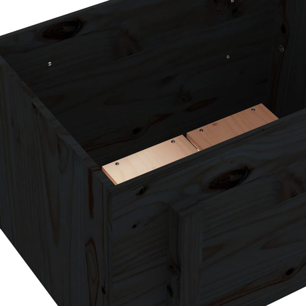 vidaXL Jardinière noire 62x50x57 cm Pin massif
