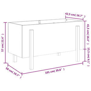 Hochbeet Kiefer Massivholz 101x50x57cm
