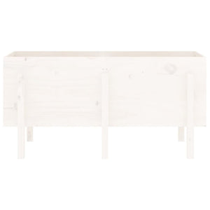 Hochbeet Weiß Kiefer Massivholz 121x50x57cm