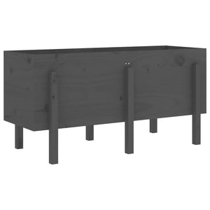 Hochbeet Grau 121x50 cm Kiefer Massivholz