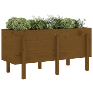 Hochbeet 121x50 cm Kiefernholz Honigbraun