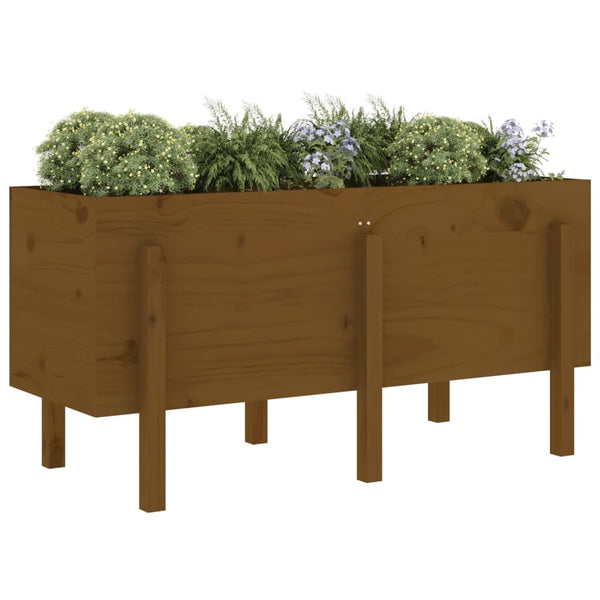 Hochbeet 121x50 cm Kiefernholz Honigbraun