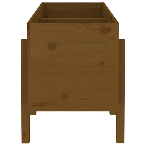 Hochbeet 121x50 cm Kiefernholz Honigbraun