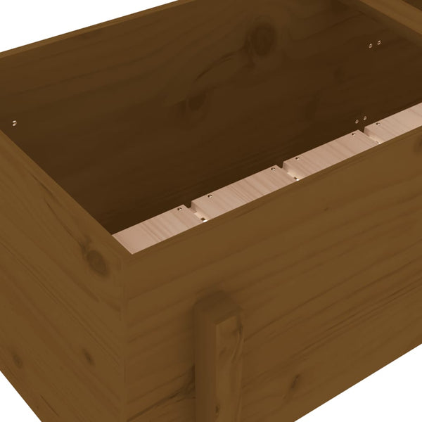 Hochbeet 121x50 cm Kiefernholz Honigbraun
