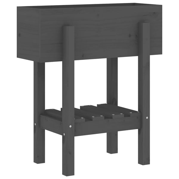 Grauer Pflanzkübel aus Kiefernholz 62x69cm