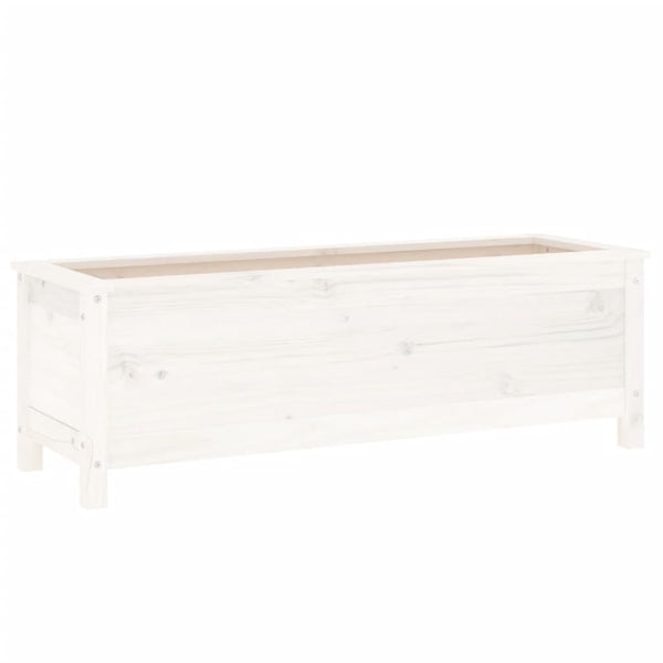 Hochbeet Weiß Kiefer Massivholz 119,5cm
