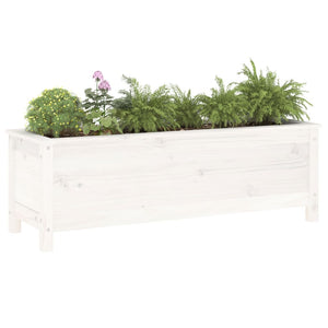 Hochbeet Weiß Kiefer Massivholz 119,5cm