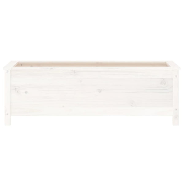 Hochbeet Weiß Kiefer Massivholz 119,5cm