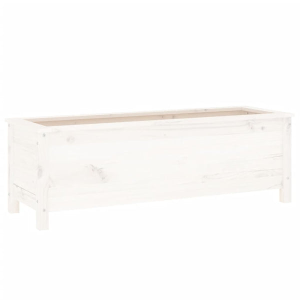 Hochbeet Weiß Kiefer Massivholz 119,5cm