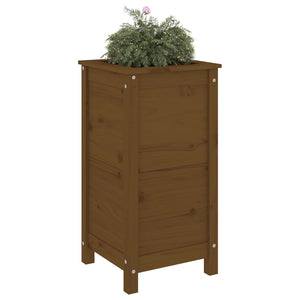 Holz Pflanzkübel Honigbraun 40x40x78cm