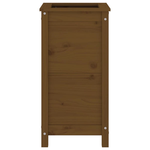Holz Pflanzkübel Honigbraun 40x40x78cm
