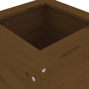 Holz Pflanzkübel Honigbraun 40x40x78cm