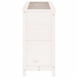 Hochbeet Weiß Kiefer Massivholz 119,5 cm