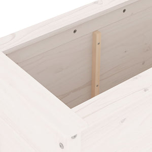 Hochbeet Weiß Kiefer Massivholz 119,5 cm