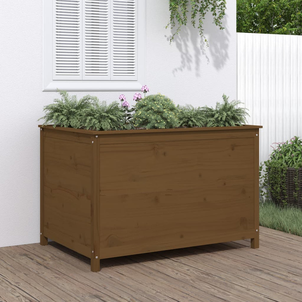 Hochbeet Honigbraun Kiefer Massivholz 120x83cm