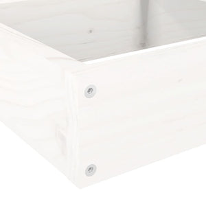 Pflanzentreppe 4 Stufen Kiefer Weiß 106cm